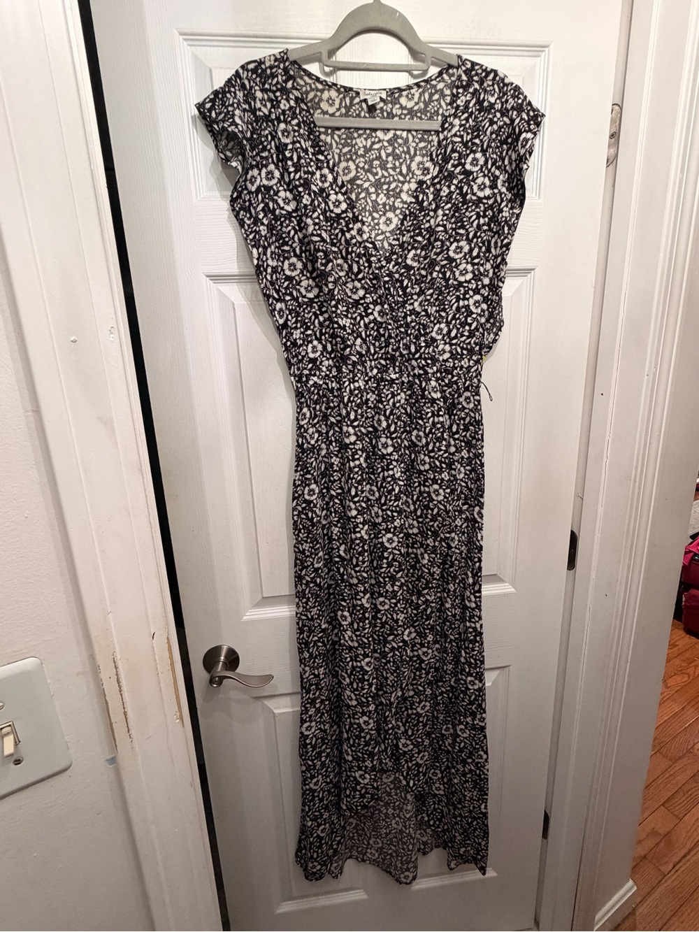 Splendid Black and White Floral Maxi Dress